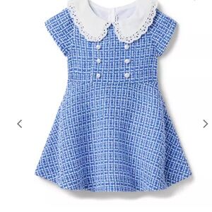 Janie and Jack The Eyelet Collar Tweed Dress and Headband
